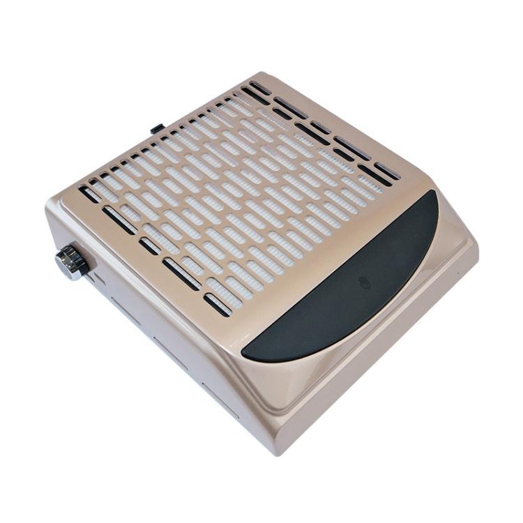 BLUEQUE BQ-858-10 Nail Dust Collector With Filter 100W High-Power Nail Dust Collector, Spec: EU Plug  - Gold