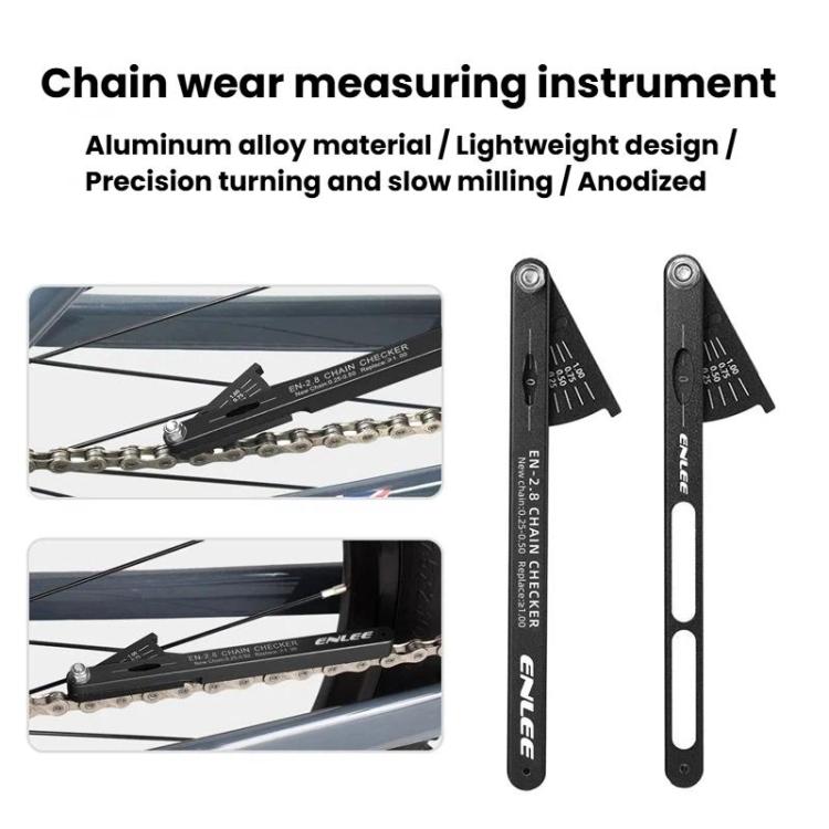 ENLEE Bike Chain Checker Chain Wear Measurement Tool, Style: Standard