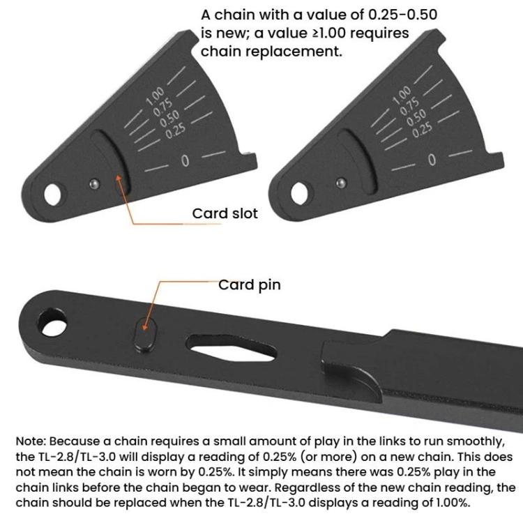 ENLEE Bike Chain Checker Chain Wear Measurement Tool, Style: Standard