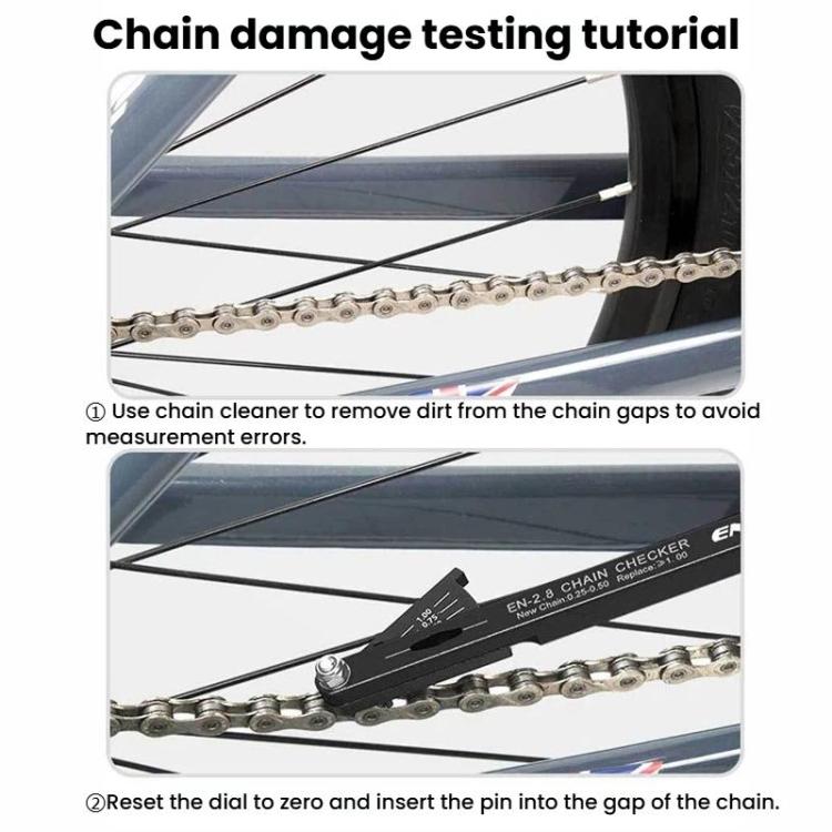 ENLEE Bike Chain Checker Chain Wear Measurement Tool, Style: Standard