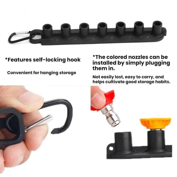 Car Wash Machine High-pressure Fan-shaped Nozzle With Protective Cover, Aperture: Five Nozzles 1.2MM