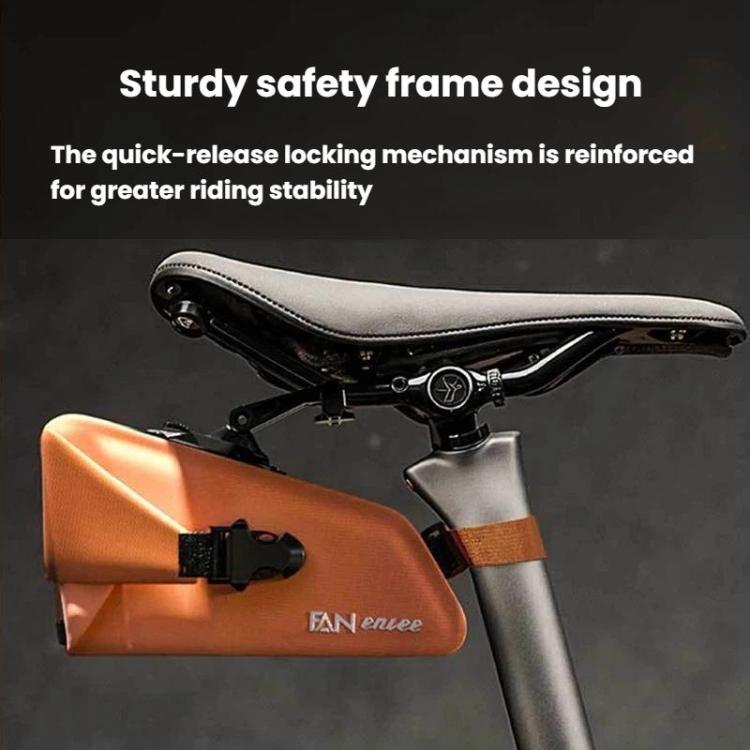 ENLEE Bike Quick-Release Seat Bag Waterproof Reflective Saddle Bag, Style: 1.3L Green