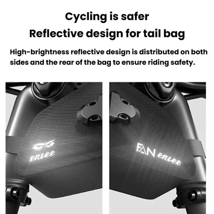 ENLEE Bike Quick-Release Seat Bag Waterproof Reflective Saddle Bag, Style: 1.3L Green
