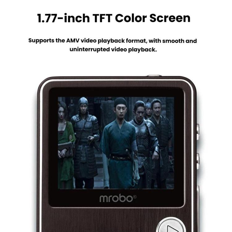 Mrobo HiFi Music Player With DAC Chip - 1.77-Inch Color Screen, Scroll Wheel Control, Supports Lossless Audio & AMV Video 32GB