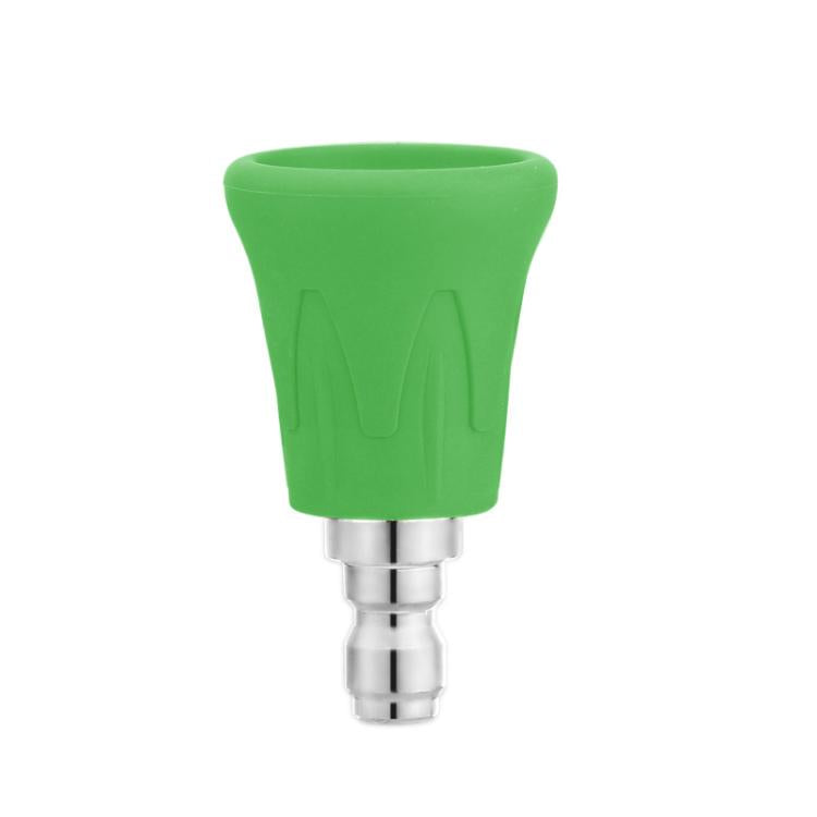 1/4 inch Car Wash Machine Splash-Proof Quick-Connect Nozzle with Soft Rubber Cover, Model: 25-degree Green 055