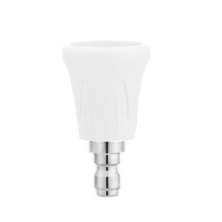1/4 inch Car Wash Machine Splash-Proof Quick-Connect Nozzle with Soft Rubber Cover, Model: 40-degree White 055