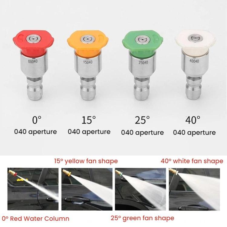 1/4-inch High-pressure Car Wash Machine Universal Rotating Quick-connect Nozzle