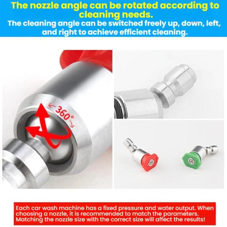 1/4-inch High-pressure Car Wash Machine Universal Rotating Quick-connect Nozzle