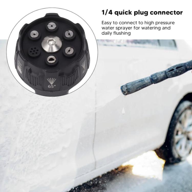 6 in 1 Car Wash Machine Wireless Portable Nozzle - Black