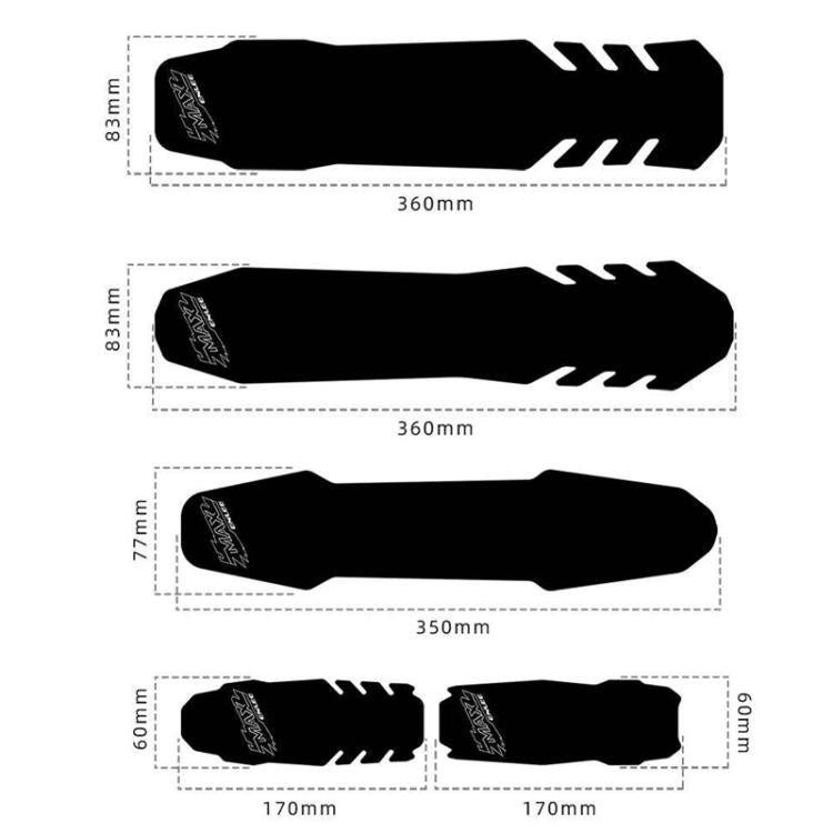 ENLEE E815-C Bike Bottom Frame Protector Mountain Bike Frame Anti-Collision Silicone Pad