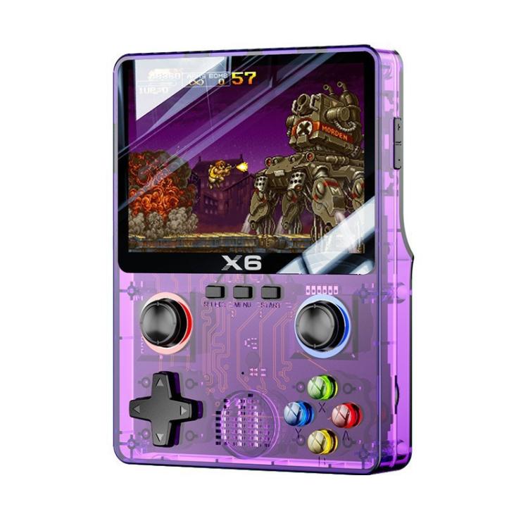 X6 Gaming Console Handheld Emulator Multi-Functional Retro Dual-Joystick HD Color Screen 32G Arcade, Size: Single-player