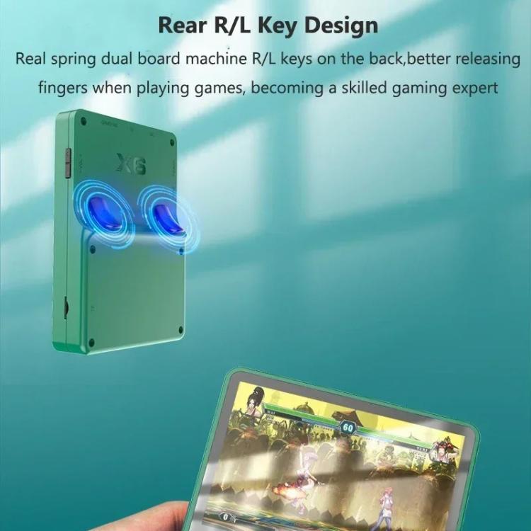 X6 Gaming Console Handheld Emulator Multi-Functional Retro Dual-Joystick HD Color Screen 32G Arcade, Size: Single-player