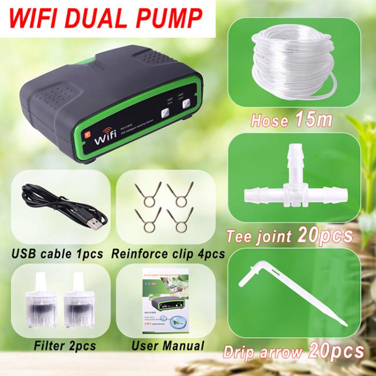 WD-01BDE WiFi Smart Dual-Pump Automatic Watering Device App Remote Control Irrigation System - Grey
