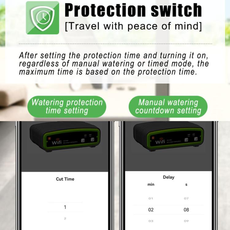WD-01BDE WiFi Smart Dual-Pump Automatic Watering Device App Remote Control Irrigation System - Grey