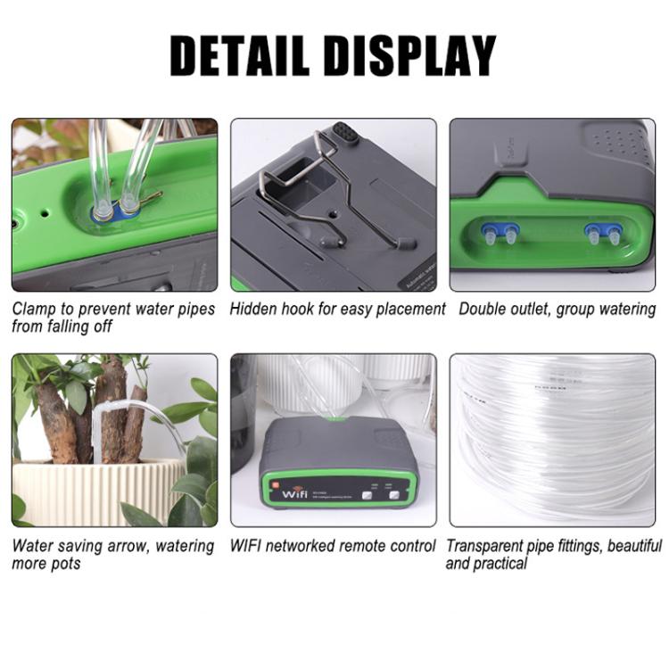 WD-01BDE WiFi Smart Dual-Pump Automatic Watering Device App Remote Control Irrigation System - Grey