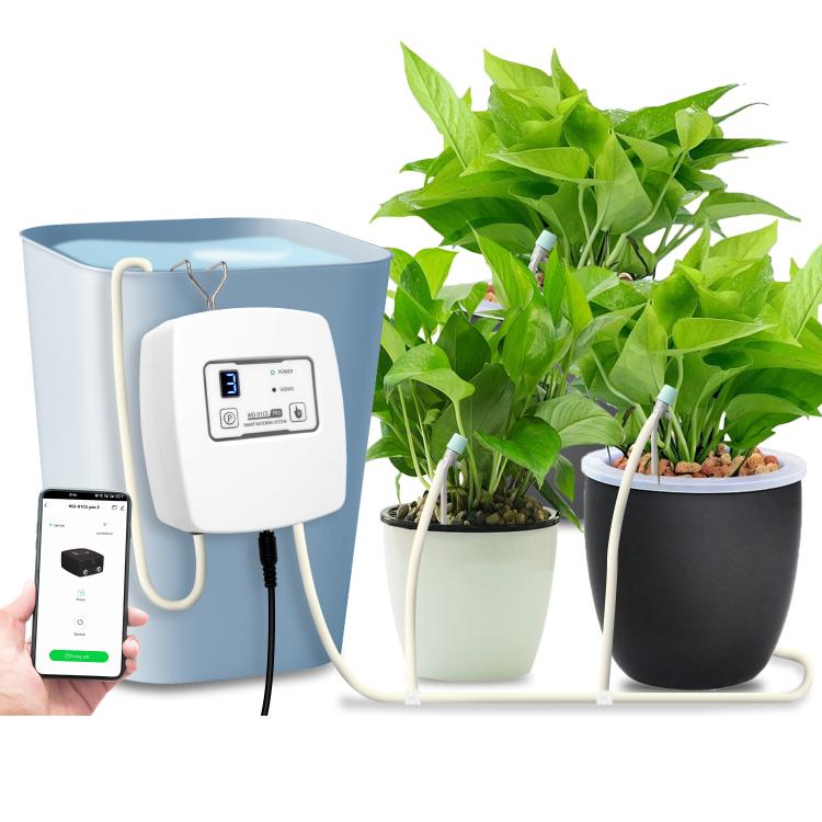 WiFi-Controlled Automatic Timed Drip Irrigation Watering System, Specification: EU Plug - White