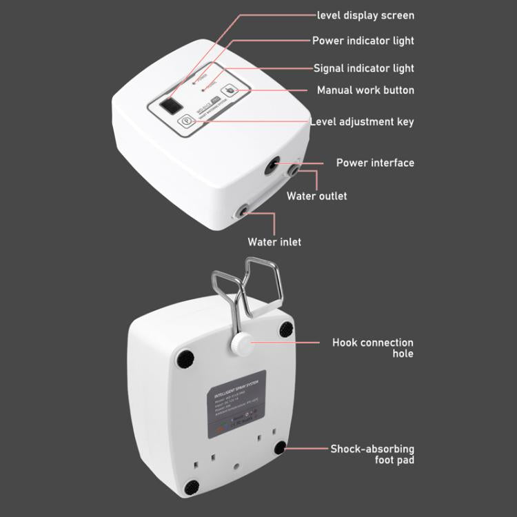 WiFi-Controlled Automatic Timed Drip Irrigation Watering System, Specification: US Plug - White