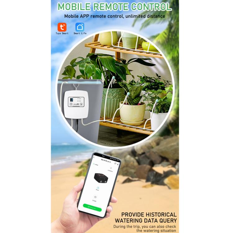 WiFi-Controlled Automatic Timed Drip Irrigation Watering System, Specification: UK Plug - White