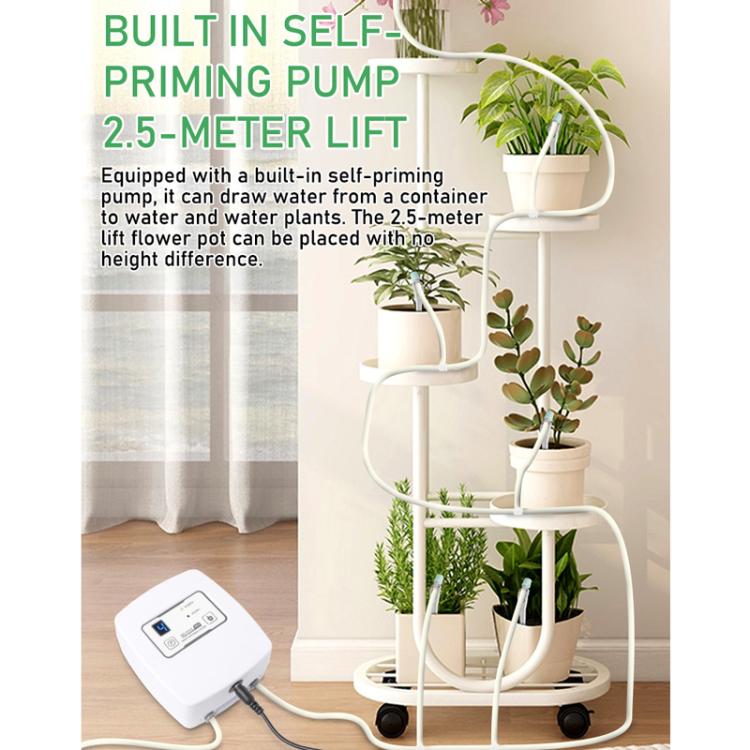 WiFi-Controlled Automatic Timed Drip Irrigation Watering System, Specification: US Plug - White
