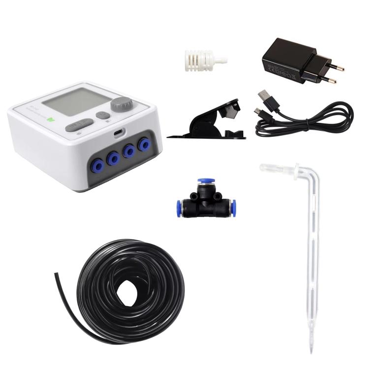 Smart Dual-Pump Watering System Potted Plant Timed Automatic Dripper, Spec: Transparent Drip Arrow EU Plug