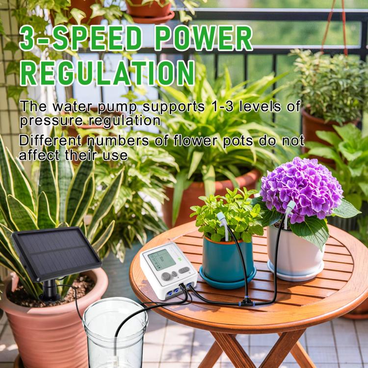 Smart Dual-Pump Watering System Potted Plant Timed Automatic Dripper, Spec: Solar Adjustable Drip Arrow
