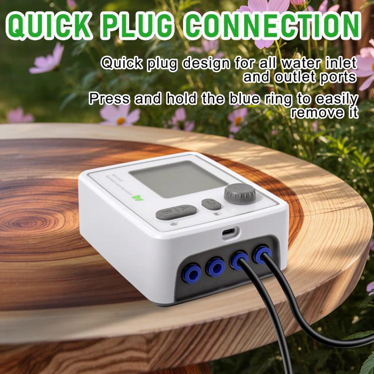 Smart Dual-Pump Watering System Potted Plant Timed Automatic Dripper, Spec: Adjustable Drip Arrow UK Plug