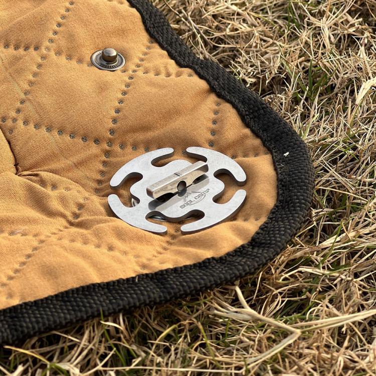 COOL CAMP 4pcs /Pack Stainless Steel Rope Clips No-Knot Fastener for 2-4mm Camping Ropes - Natural Color