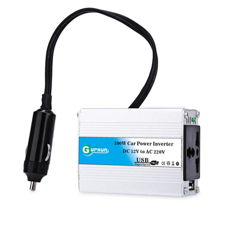 Gurxun 150W Aluminum Alloy Car Power Inverter With Cigarette Lighter, Spec: 12V To 220V