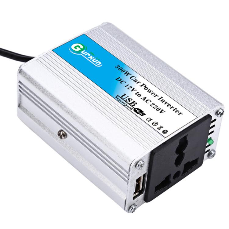 Gurxun 150W Aluminum Alloy Car Power Inverter With Cigarette Lighter, Spec: 12V To 220V