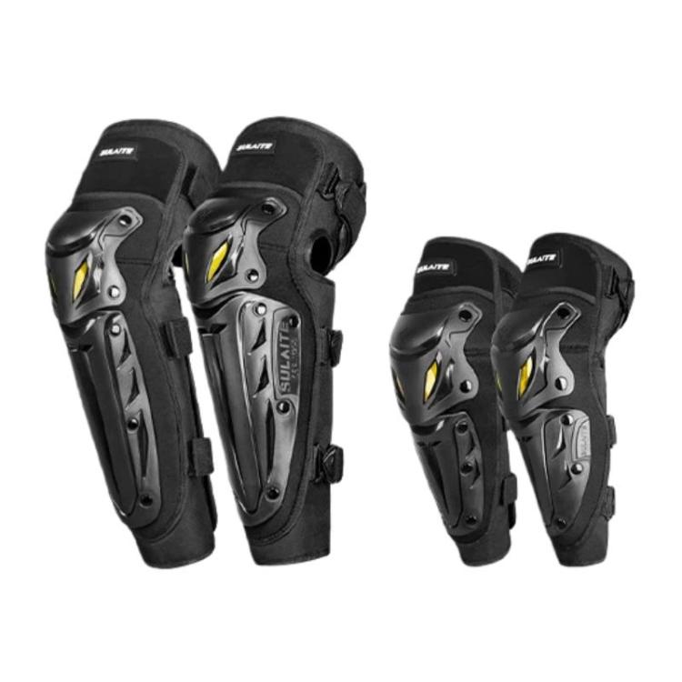SULAITE Winter Thickened Warm Motorcycle Riding Windproof Gear, Style: Protective Gear 4pcs /Set