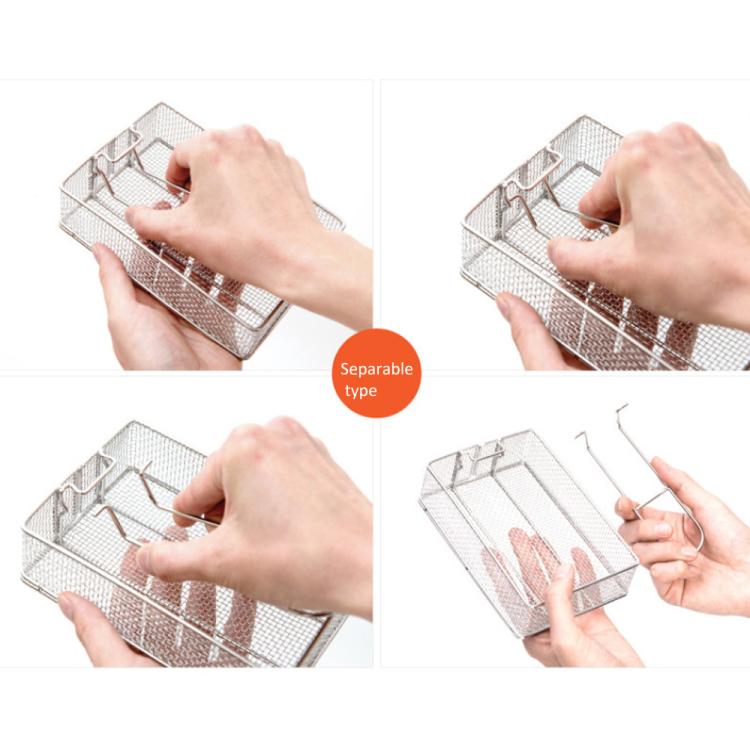 COOL CAMP Camping Stainless Steel Foldable Strainer Frying Basket for Outdoor Cooking, 175 x 120 x 50mm