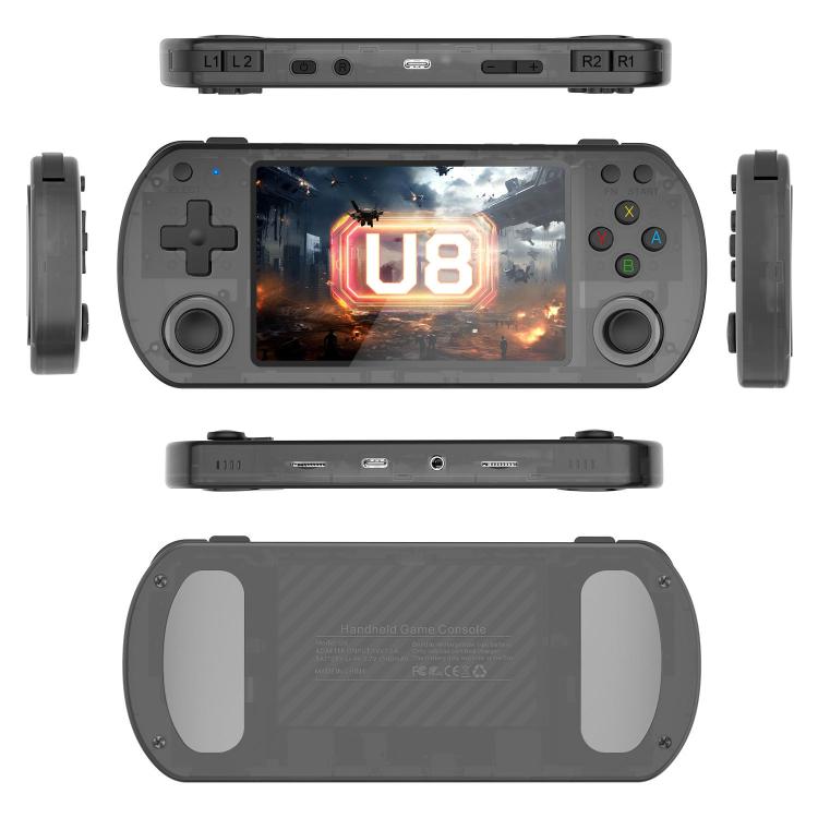 U8 Retro Handheld Game Console Open-Source 4 Inch HD IPS Screen Portable Console, Size: 64G
