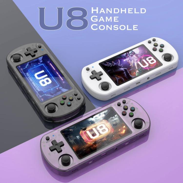U8 Retro Handheld Game Console Open-Source 4 Inch HD IPS Screen Portable Console, Size: 128G
