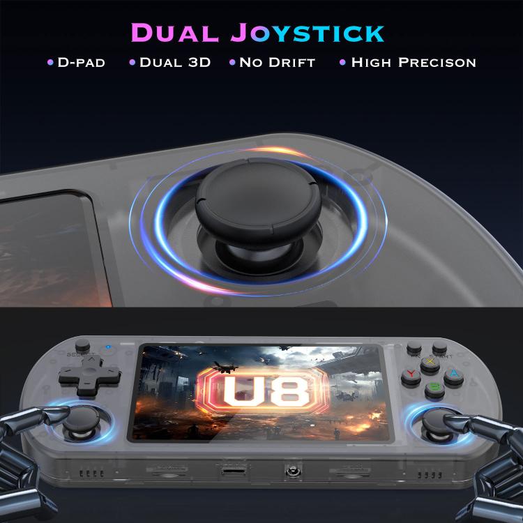 U8 Retro Handheld Game Console Open-Source 4 Inch HD IPS Screen Portable Console, Size: 64G