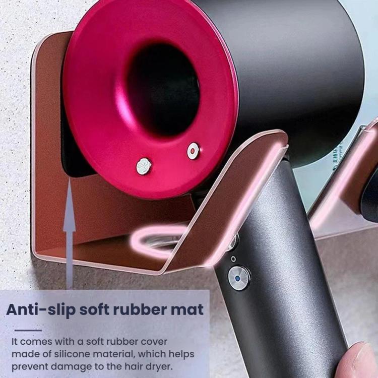 For Dyson Hair Dryer Wall Mount Holder - Adhesive Or Screw Installation, Compact Nozzle Organizer, Spec: Right Black