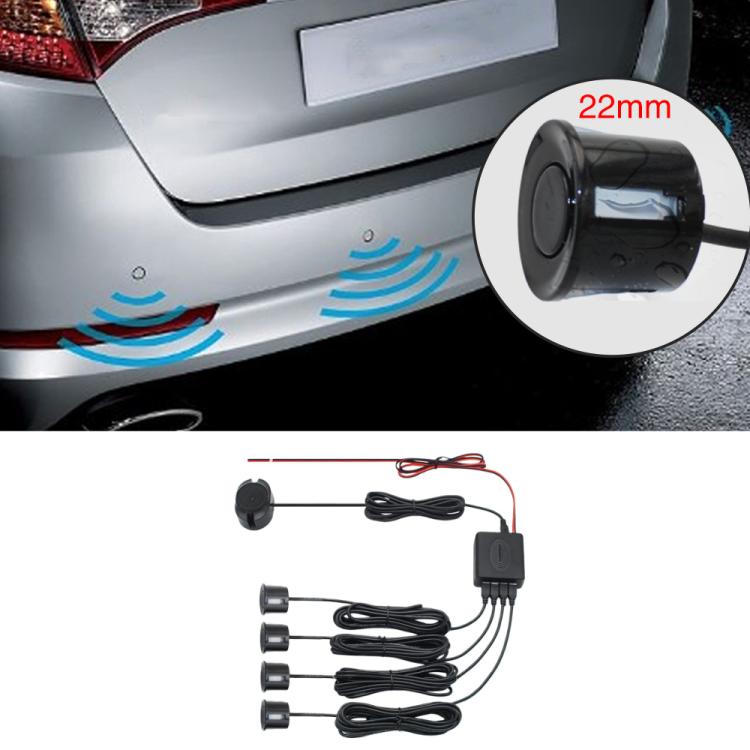 4-sensor Car Reversing Radar With Buzzer - DC 12V