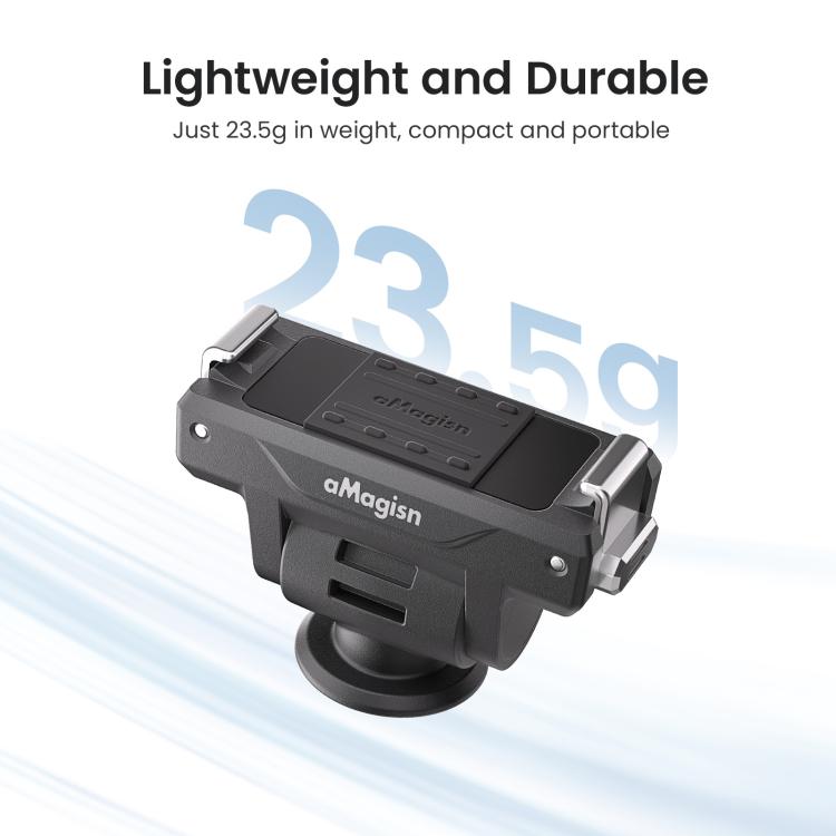 AMagisn Adjustable Quick Release Adapter For DJI Osmo 360/Action 5 Pro/4/3 - 4-Level Fast Perspective Switch - Black