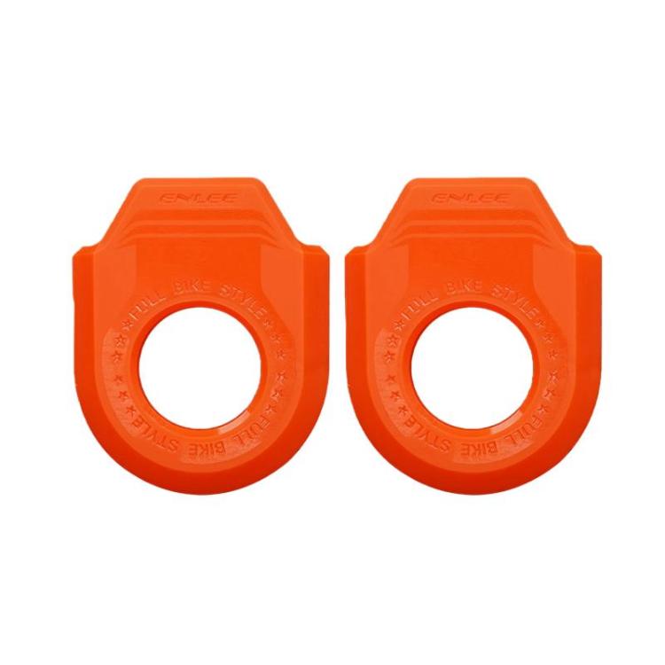 ENLEE 2pcs Bike Crank Protector MTB Chainring Guard, Style: A Orange