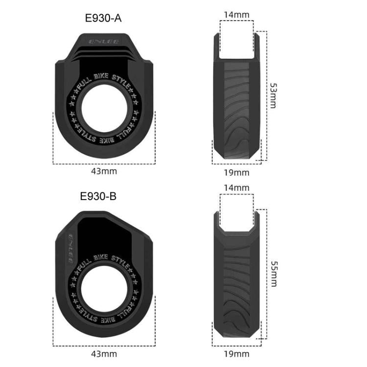 ENLEE 2pcs Bike Crank Protector MTB Chainring Guard, Style: B Black