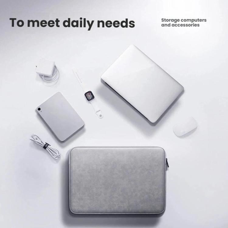 BUBM 14 Inch PU Suede Laptop Sleeve Case Business Notebook & Tablet Protective Inner Bag with Soft Lining