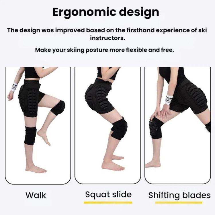 SULAITE Outdoor Sports Skiing Roller Skating Safety Anti-fall Protective Hip Pants, Size: S - Black