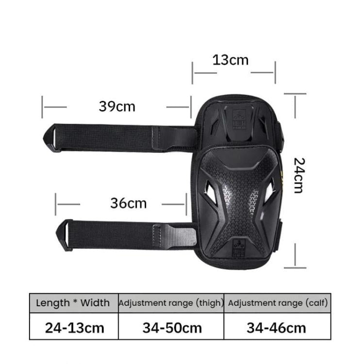 SULAITE Motorcycle Knee Pads High-Strength TPU Anti-Fall Protective Gear - Black