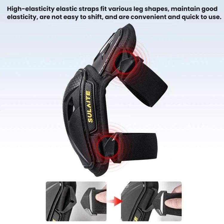 SULAITE Motorcycle Knee Pads High-Strength TPU Anti-Fall Protective Gear - Black