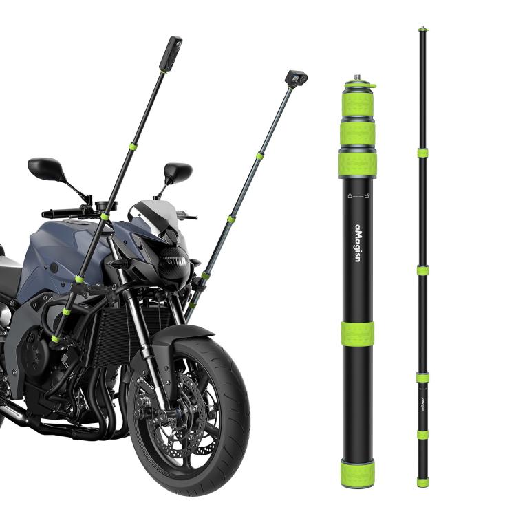 aMagisn 1.1m Aluminum Telescopic Selfie Stick for Cycling Photography Camera Monopod Only Stick