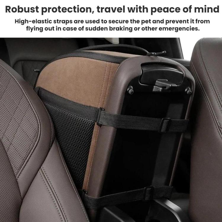 Vehicle Front Seat Center Console Portable Pet Travel Carrier