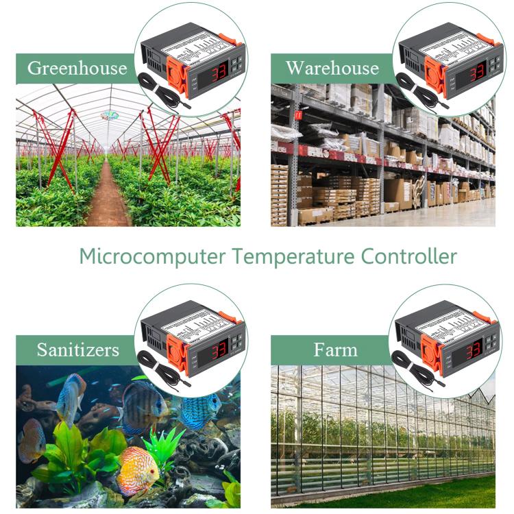 STC-8080A+ Digital Temperature Controller for Refrigeration with Defrost Function & Alarm, for Cold Room, Commercial Freezer - English Version