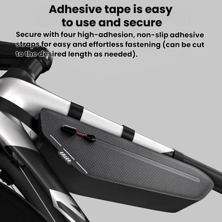 ENLEE STP-01T Waterproof Bike Top Tube Bag Road Bike Frame Beam Tool Pouch - Black