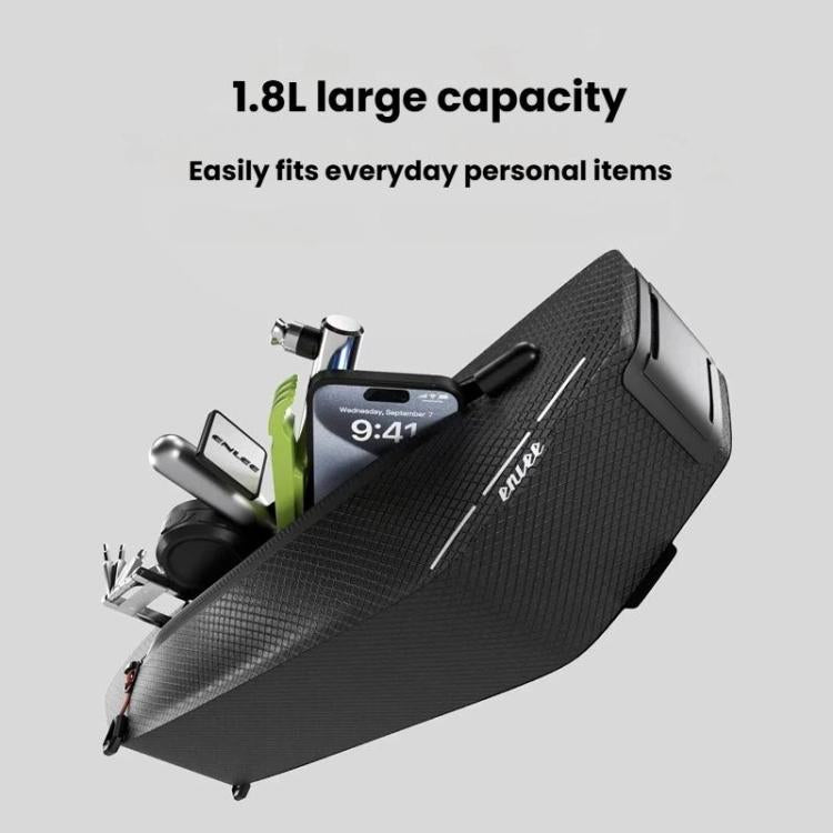 ENLEE STP-01T Waterproof Bike Top Tube Bag Road Bike Frame Beam Tool Pouch - Black