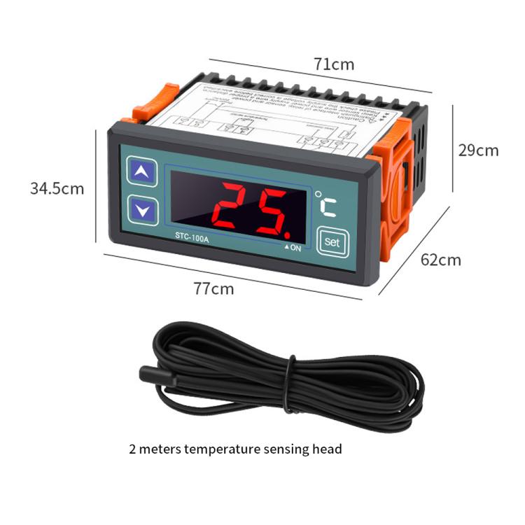STC-100A Digital Temperature Controller for Heating and Cooling for Greenhouse, Small/Medium Cold Storage Rooms - English Version