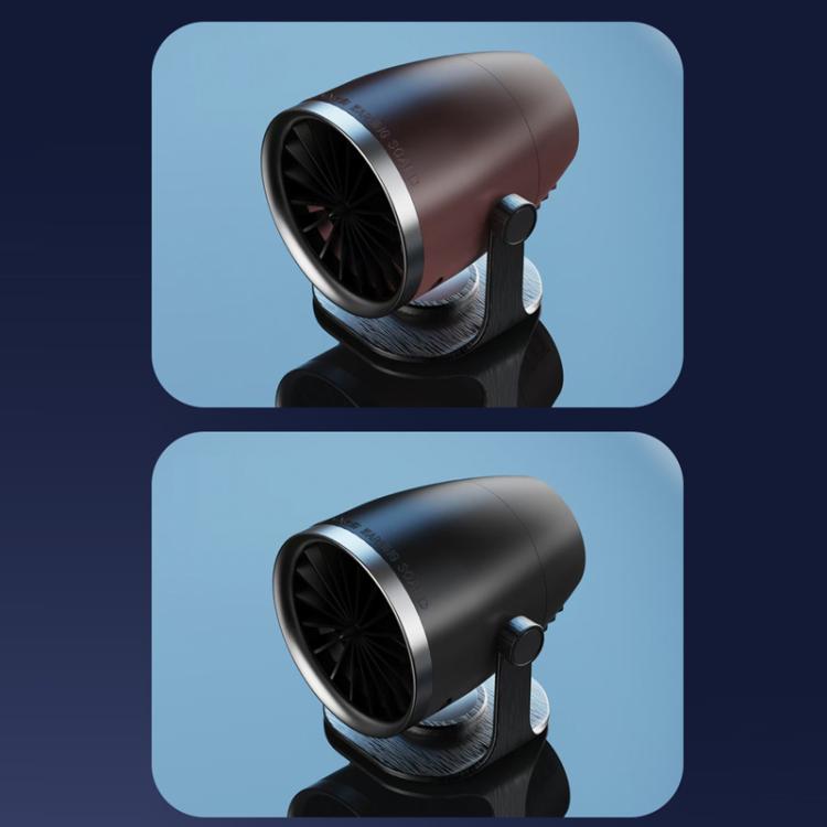 Vehicle-mounted Heater With Adjustable Fan Speed Defogging Defrosting Heater, Color: Brown 12V